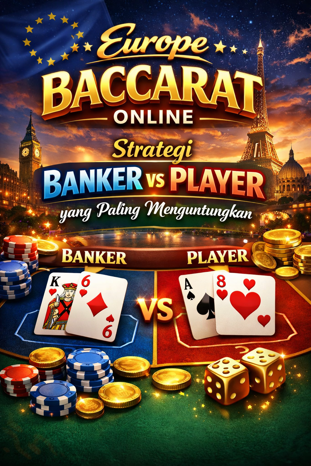 Europe Baccarat Online: Strategi Banker vs Player yang Paling Menguntungkan