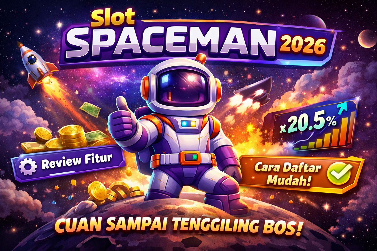 Slot Spaceman Terbaru 2026: Review Fitur, RTP, dan Cara Daftar